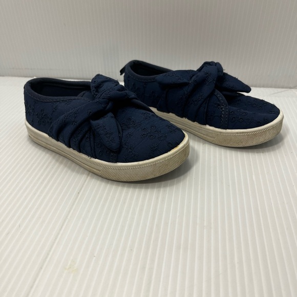 OshKosh b'gosh Toddler Shoes 8m Slip On Navy Blue With Bow - Picture 5 of 11